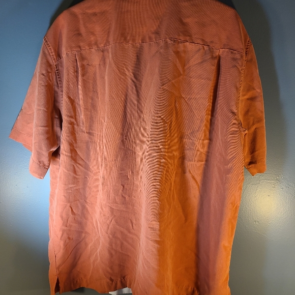 Vintage royal palm orange button up shirt - Picture 4 of 4